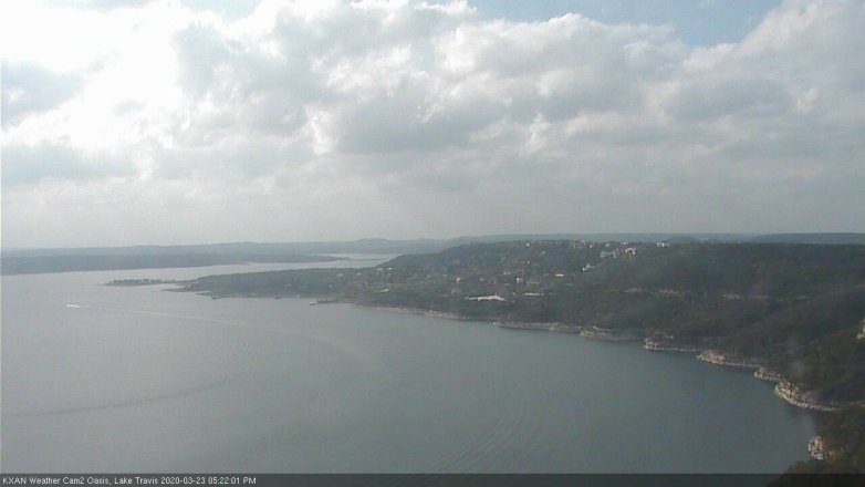 Lake Travis webcam, March 23, 2020 5:25 PM CT