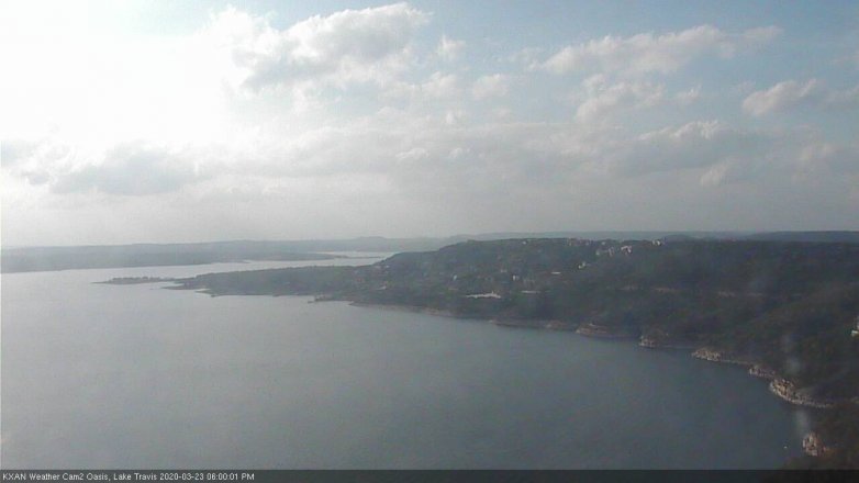Lake Travis webcam, March 23, 2020 6:00 PM CT