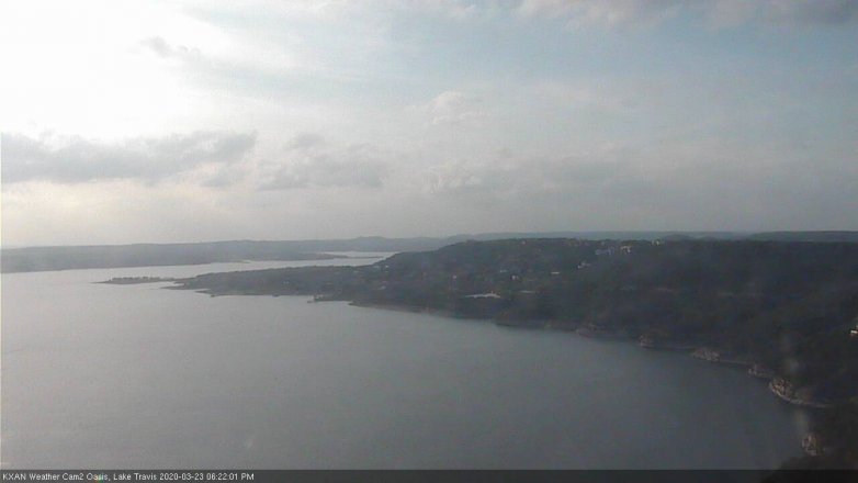 Lake Travis webcam, March 23, 2020 6:25 PM CT