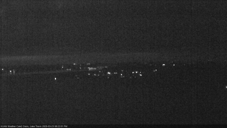 Lake Travis webcam, March 23, 2020 8:25 PM CT