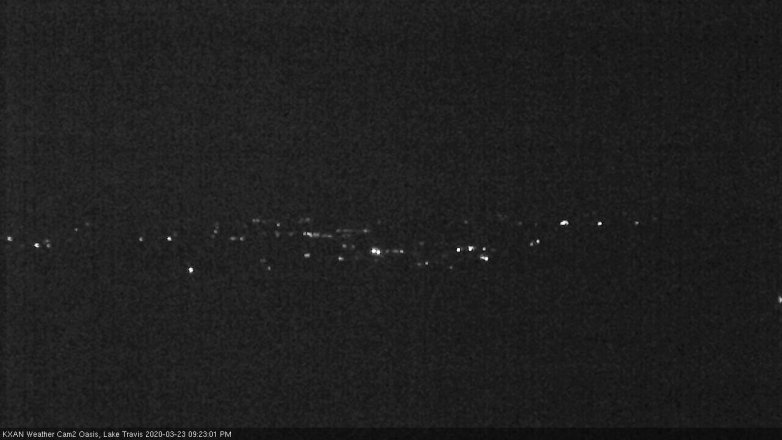 Lake Travis webcam, March 23, 2020 9:25 PM CT