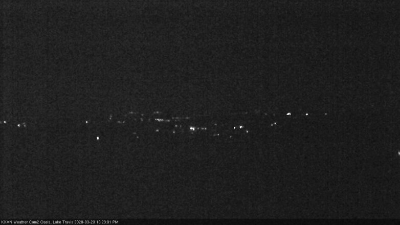 Lake Travis webcam, March 23, 2020 10:25 PM CT