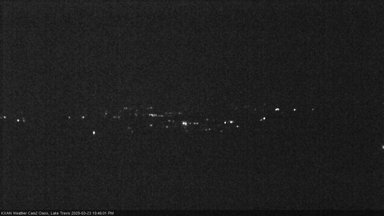 Lake Travis webcam, March 23, 2020 10:45 PM CT