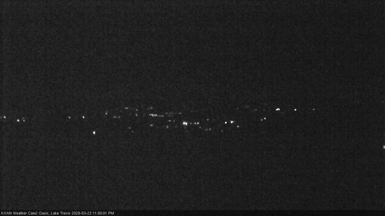 Lake Travis webcam, March 23, 2020 11:00 PM CT