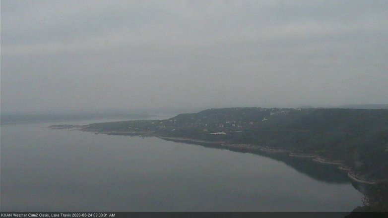 Lake Travis webcam, March 24, 2020 9:00 AM CT