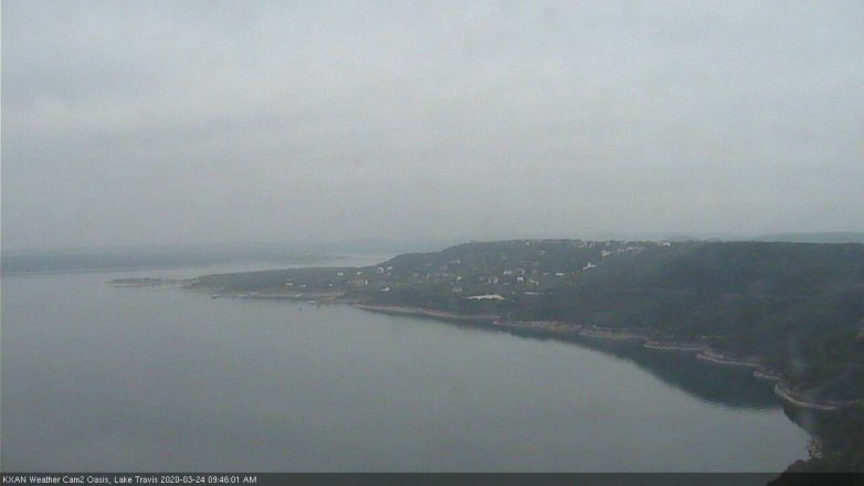 Lake Travis webcam, March 24, 2020 9:45 AM CT