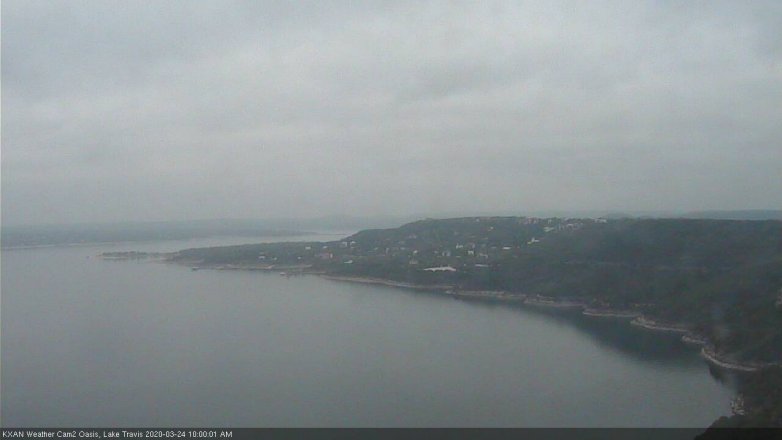 Lake Travis webcam, March 24, 2020 10:00 AM CT