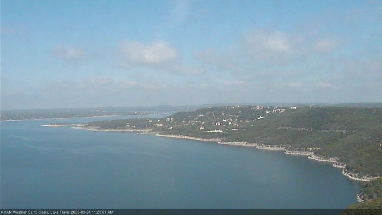 Lake Travis webcam, March 24, 2020 11:25 AM CT