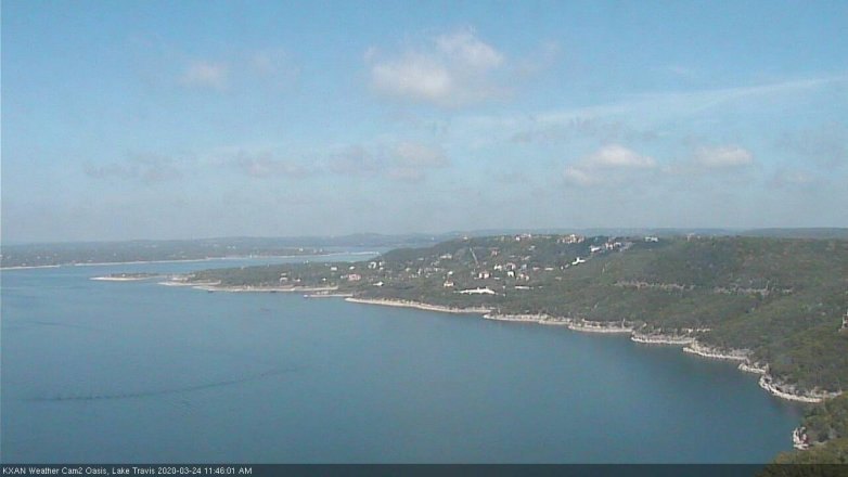 Lake Travis webcam, March 24, 2020 11:45 AM CT