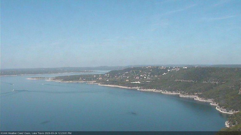 Lake Travis webcam, March 24, 2020 12:25 PM CT