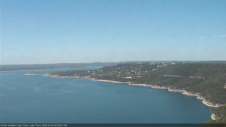 Lake Travis webcam, March 24, 2020 2:00 PM CT