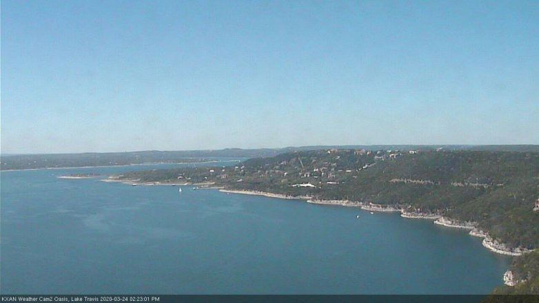 Lake Travis webcam, March 24, 2020 2:25 PM CT