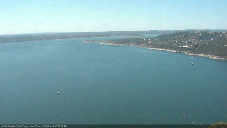 Lake Travis webcam, March 24, 2020 3:00 PM CT