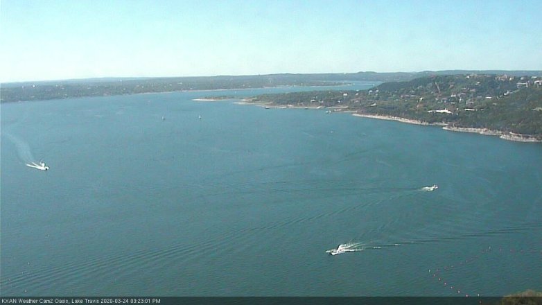 Lake Travis webcam, March 24, 2020 3:25 PM CT