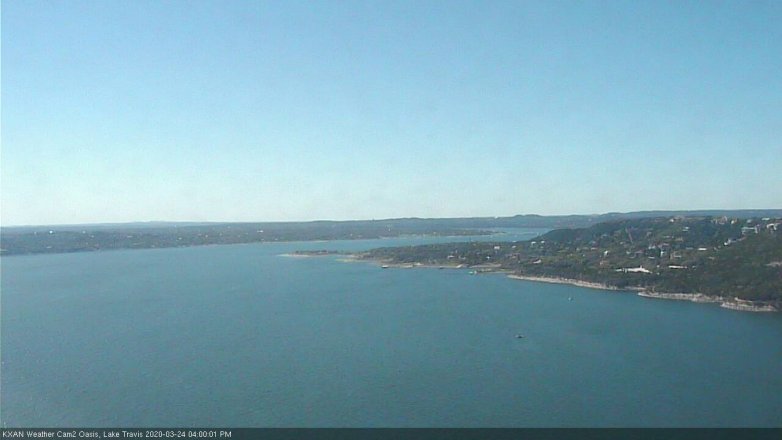 Lake Travis webcam, March 24, 2020 4:00 PM CT