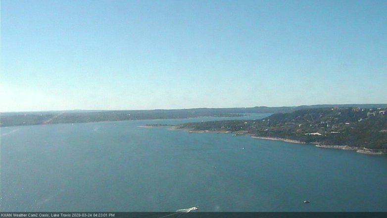 Lake Travis webcam, March 24, 2020 4:25 PM CT