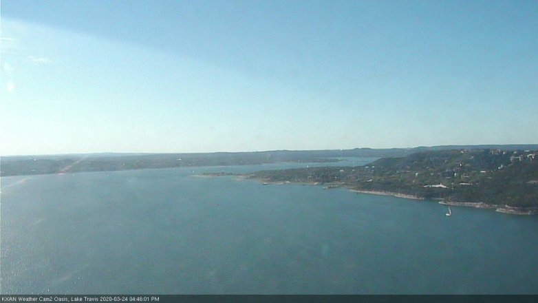Lake Travis webcam, March 24, 2020 4:45 PM CT