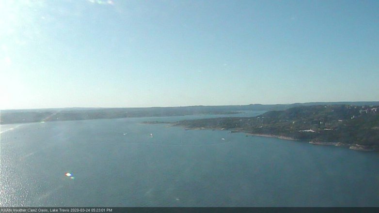 Lake Travis webcam, March 24, 2020 5:25 PM CT