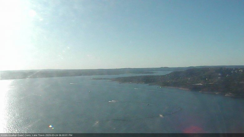 Lake Travis webcam, March 24, 2020 6:00 PM CT