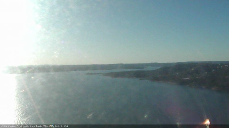 Lake Travis webcam, March 24, 2020 6:25 PM CT