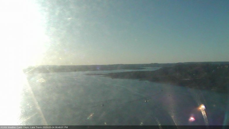 Lake Travis webcam, March 24, 2020 6:45 PM CT