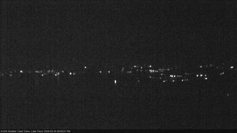 Lake Travis webcam, March 24, 2020 9:00 PM CT