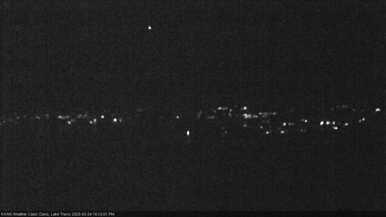 Lake Travis webcam, March 24, 2020 10:25 PM CT