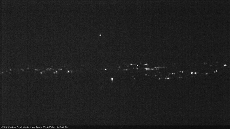 Lake Travis webcam, March 24, 2020 10:45 PM CT