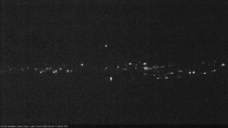 Lake Travis webcam, March 24, 2020 11:00 PM CT