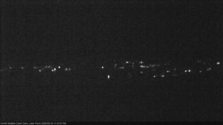 Lake Travis webcam, March 24, 2020 11:25 PM CT