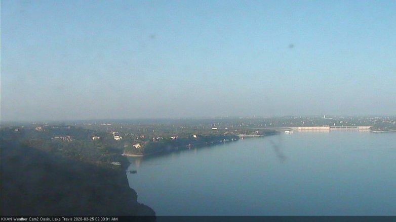 Lake Travis webcam, March 25, 2020 9:00 AM CT