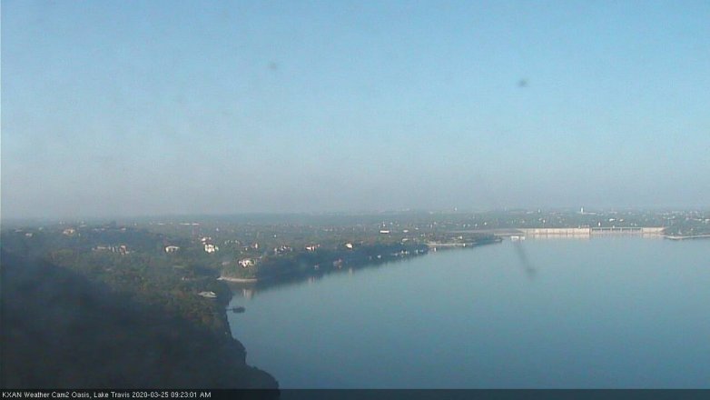 Lake Travis webcam, March 25, 2020 9:25 AM CT