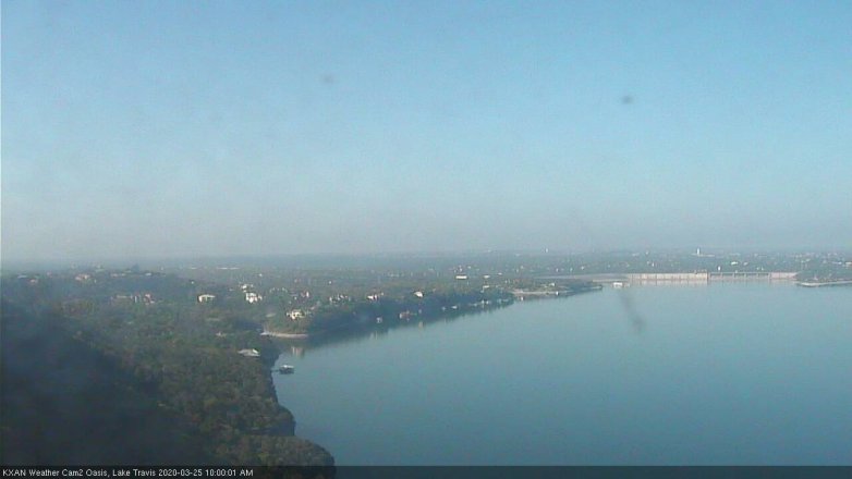 Lake Travis webcam, March 25, 2020 10:00 AM CT