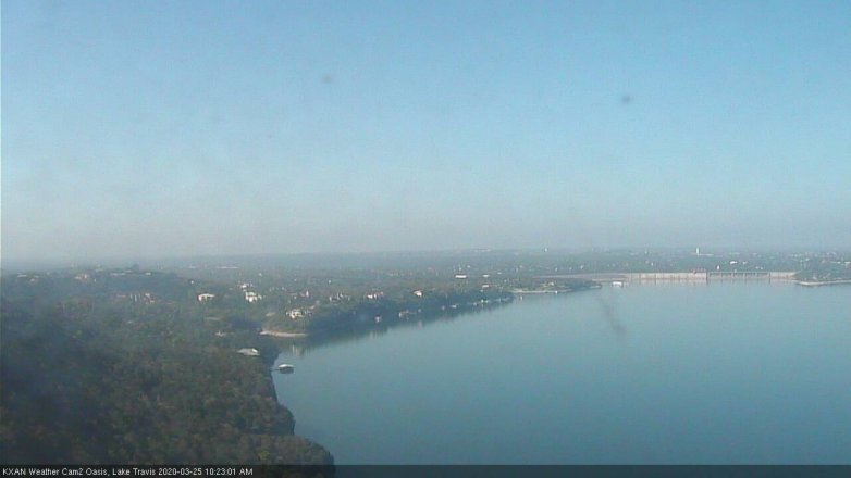 Lake Travis webcam, March 25, 2020 10:25 AM CT