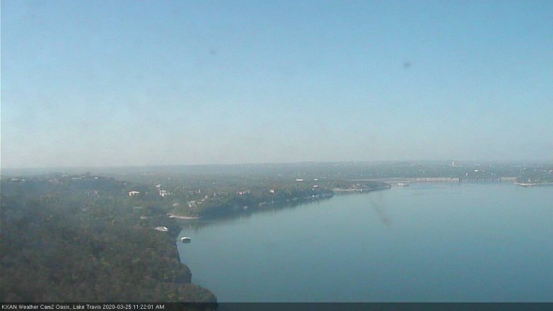 Lake Travis webcam, March 25, 2020 11:25 AM CT