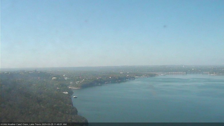 Lake Travis webcam, March 25, 2020 11:45 AM CT