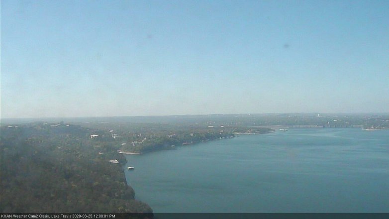 Lake Travis webcam, March 25, 2020 12:00 PM CT