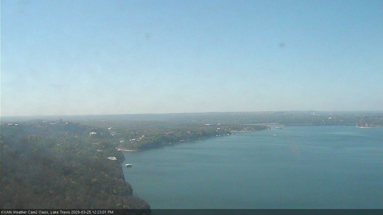 Lake Travis webcam, March 25, 2020 12:25 PM CT