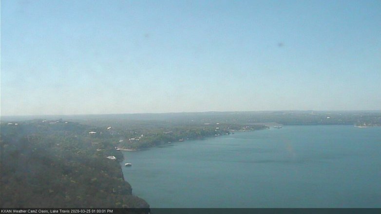Lake Travis webcam, March 25, 2020 1:00 PM CT