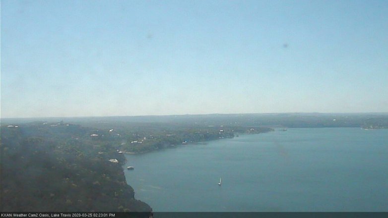 Lake Travis webcam, March 25, 2020 2:25 PM CT