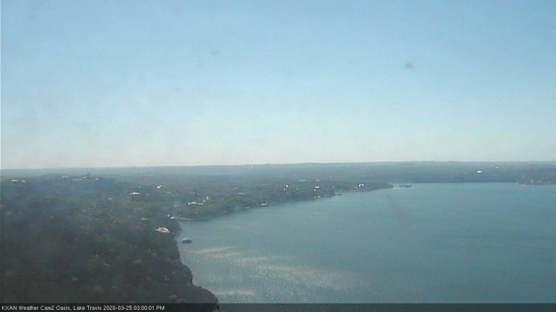 Lake Travis webcam, March 25, 2020 3:00 PM CT