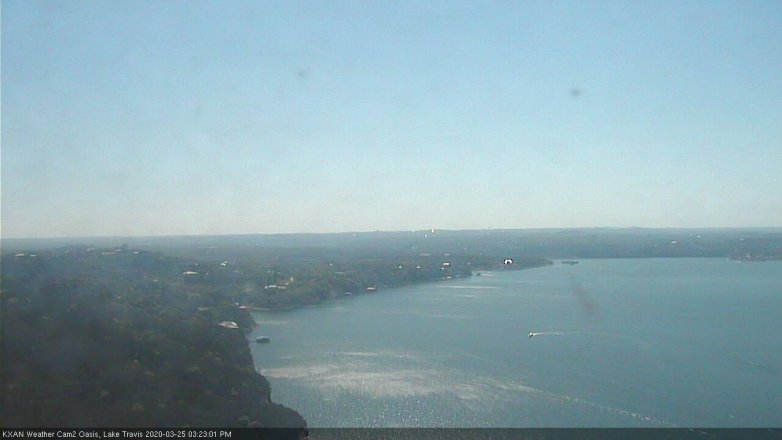 Lake Travis webcam, March 25, 2020 3:25 PM CT