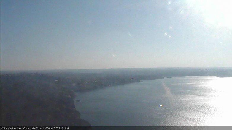 Lake Travis webcam, March 25, 2020 5:25 PM CT