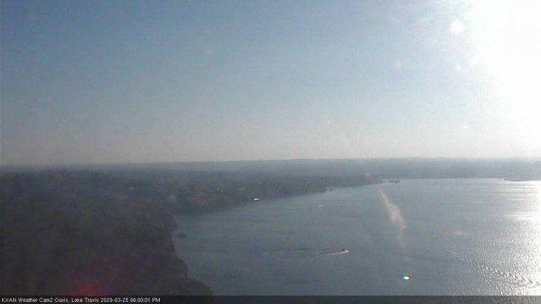 Lake Travis webcam, March 25, 2020 6:00 PM CT
