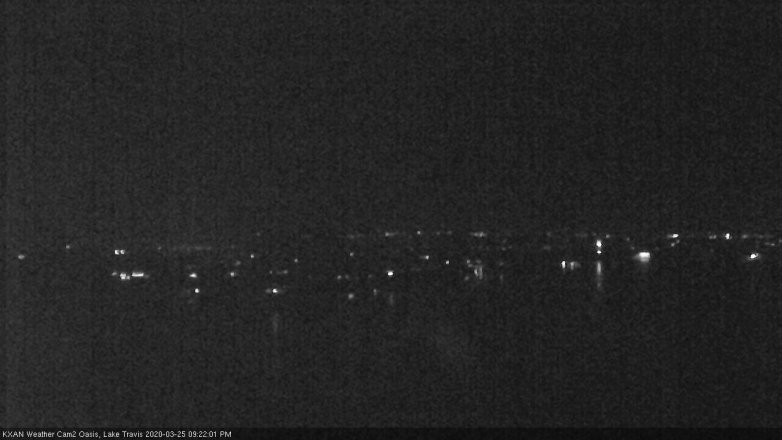 Lake Travis webcam, March 25, 2020 9:25 PM CT