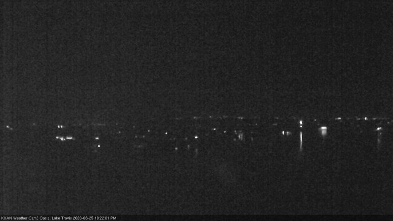 Lake Travis webcam, March 25, 2020 10:25 PM CT