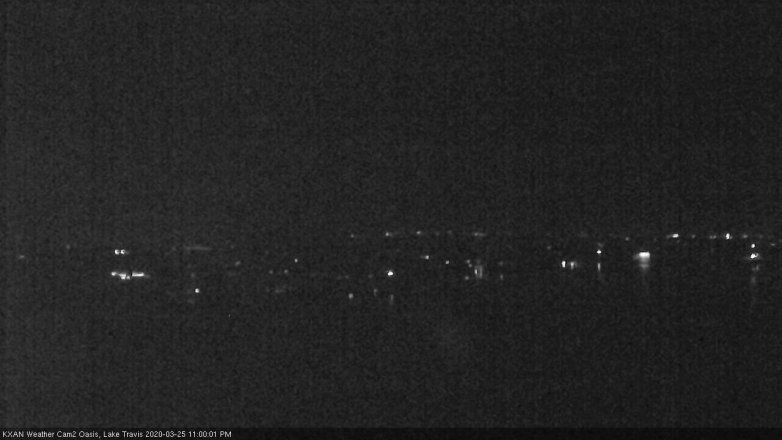 Lake Travis webcam, March 25, 2020 11:00 PM CT