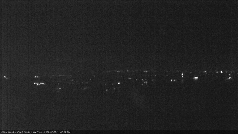 Lake Travis webcam, March 25, 2020 11:45 PM CT
