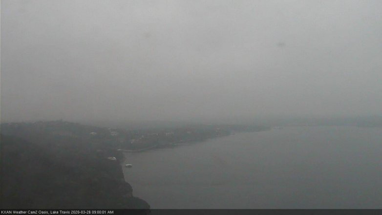 Lake Travis webcam, March 26, 2020 9:00 AM CT