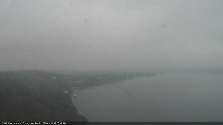 Lake Travis webcam, March 26, 2020 9:25 AM CT